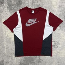 Nike graphic print T-shirt XL Mens burgundy 00s short sleeve