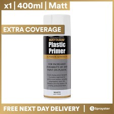 x1 Rust-Oleum Plastic Primer Multi-Purpose Premium Spray Paint White Matt