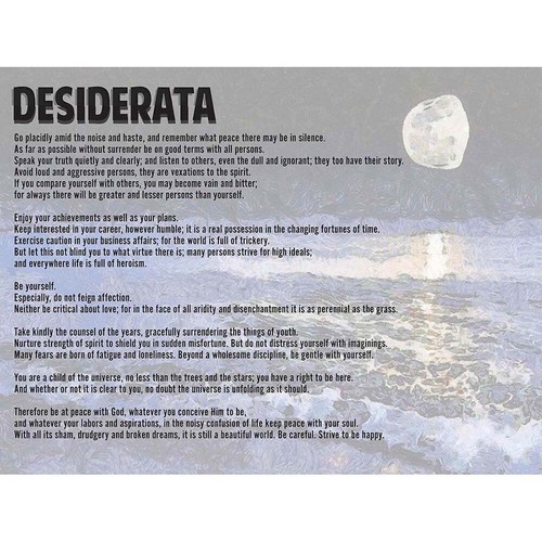Desiderata ehrmann placidly - ehrmann, go