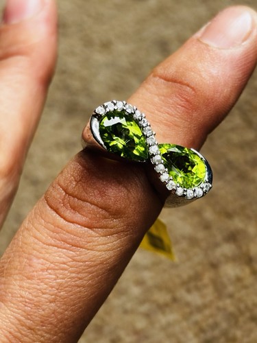 Tjc silver ring with peridots - tjc,