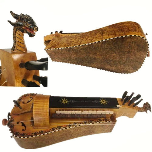 Carved strings keys hurdy - carved,