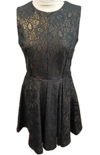 NEXT Petites Black & Gold Sleeveless Party/Occasion Dress Size:12 - NWT