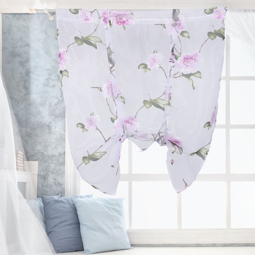 Roman curtain tie floral - roman, tie-up
