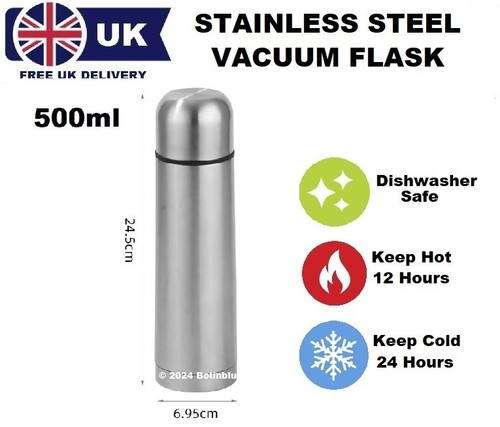 Stainless steel water flask - stainless,