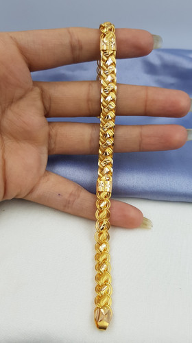 Plain yellow gold - plain, bracelet