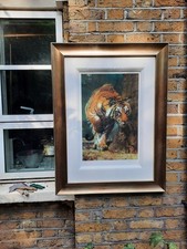 ROLF HARRIS, Rare A/P print, "Tiger out of the Jungle", large, signed, COA