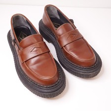 Adieu Paris Leather slip on Loafers Brown EU 42 UK 8 Creeper Sole Mens Shoes