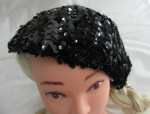 Black sequinned knitted - black,
