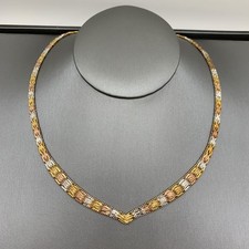 Tri Colour Gold Plated Silver