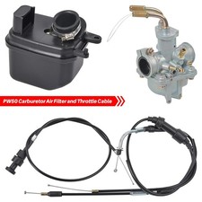 For Yamaha PEEWEE PW50 PY50 Carburetor Carb Air Filter Box Throttle Choke Cable-