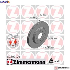 2x BRAKE DISC 180.3021.20 FOR