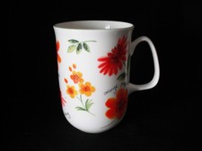 Rose of England Orange Flowers Floral Bone China  Mug See Description