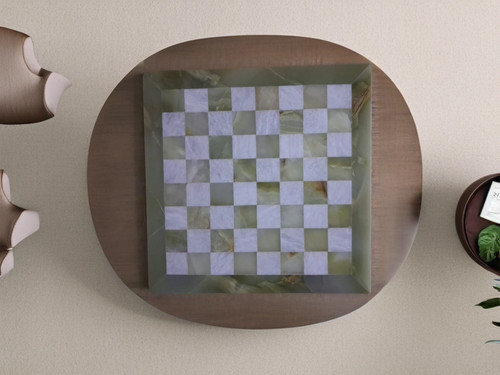 Green and white marble - green,