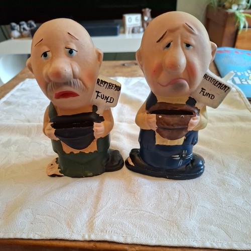 Vtg pair retirement fund - retirement, hobo