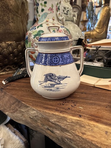 Antique blue and - and, white