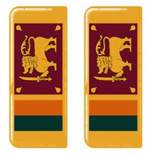 2x Sri Lanka Flag - Gel Domed
