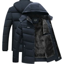 Men Winter Fur Lined Hooded