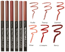 TECHNIC Lip Liner Pencil Retractable Twist Up Crayon Nude Red Berry Rose Brown