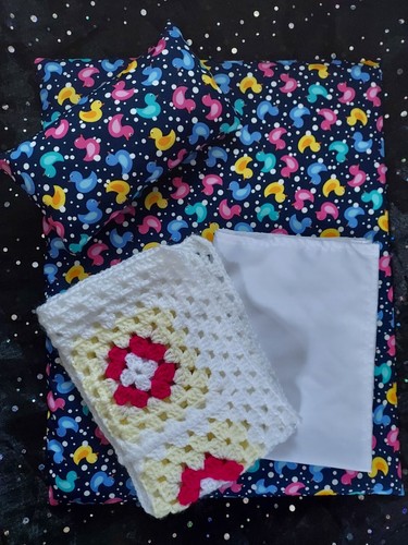 Dolls pram cot piece bedding - pram/cot,