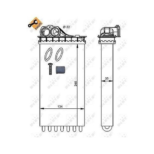 Heat exchanger interior - exchanger,,