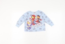 Marvel Boys Blue Spidey Graphic Long Sleeve T-Shirt 2-3 Yrs