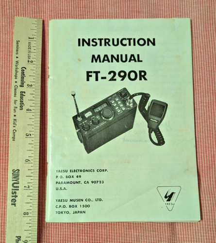 Vintage yaesu instruction - vintage,