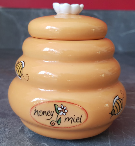 Miel bee pot jar - jar, beehive