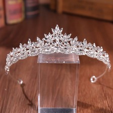 Crystal Leaf Bridal Tiara for