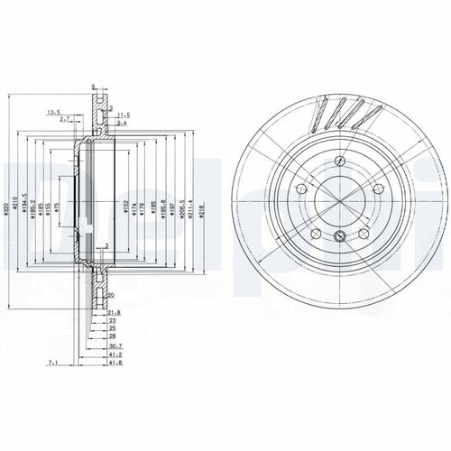 Rear brake disc delphi - x2,