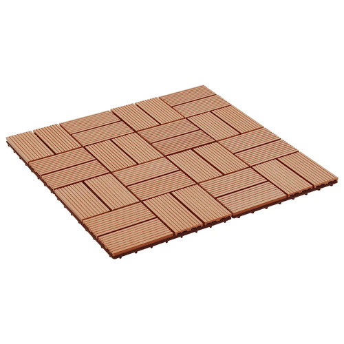 Walplus teak wpc decking tiles - teak,