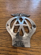 Vintage AA Car Badge Collectible Automobile Association Emblem 0L63380