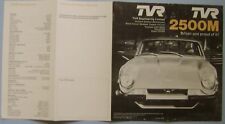 TVR 2500M 1976-77 Original UK 8 page small format Sales Brochure