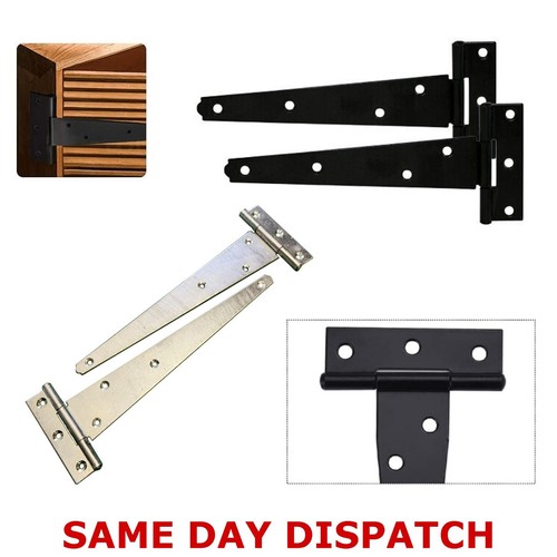 Tee hinges black galvanised - tee,