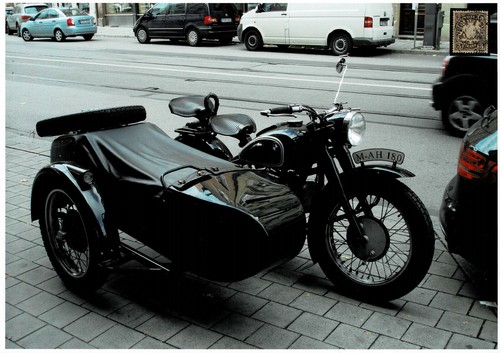 Bmw with sidecar - bmw, vintage
