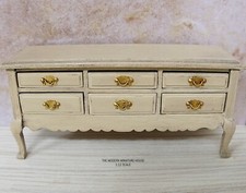 Dolls House Miniature Country Style - Wooden Shabby Chic Sideboard - 1:12 Scale