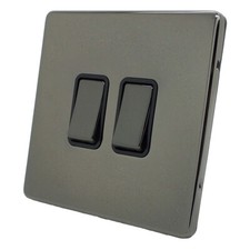 Screwless black nickel plug - -,