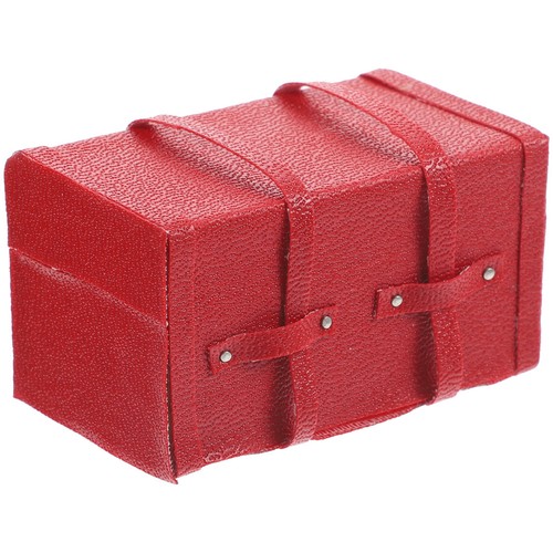 Mini wooden suitcase red - mini,