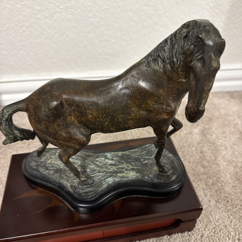 Vintage bronze horse sculpture - horse,