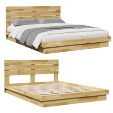 Bed Frame with Headboard Solid