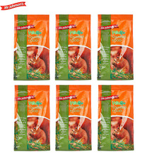 6X MR JOHNSONS WILDLIFE SQUIRREL FOOD HIGH QUALITY NUTS SEEDS FRUIT BERRY 900G