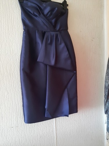 Navy blue strapless dress - navy,