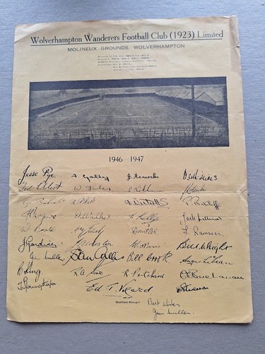 Wolves memorabilia 1946 47 - -, 1946-47
