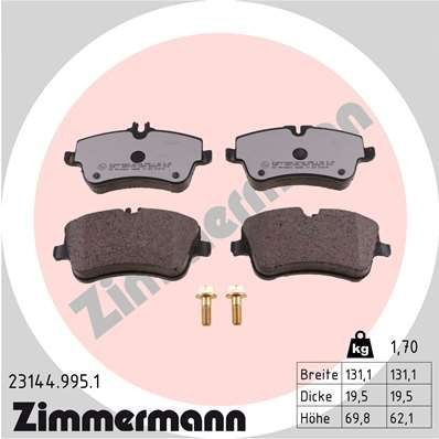 23144 995 brake pad set - pad,