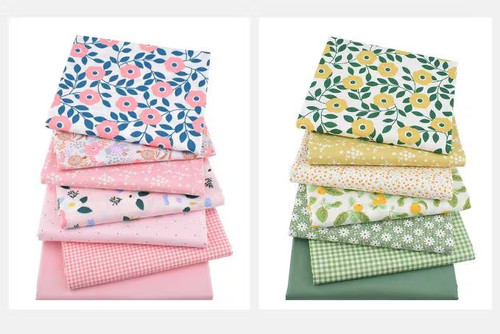 Green yellow floral 7pcs lot - green,