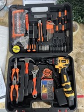 SPZTJK Cordless Driver Drill Took Set 2x 18v Battery Set