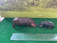Vintage Britains Lead Zoo. Hippopotamus And Calf. 1/32scale