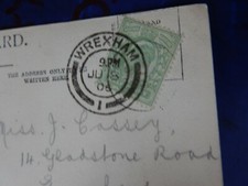 POSTCARD  GRESFORD  RAILWAY BRIDGE WREXHAM  POSTMARK     P10 C24 SHORTHAND ? 