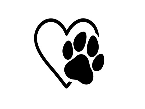 Cute heart paw print vinyl - cute,