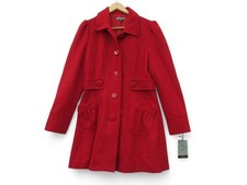 Therapy House of Fraser Coat UK12 Red Wool Blend Smart Outerwear Tags - Preloved