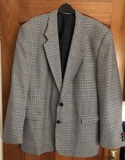 C&A Vintage Wool Blend Dogtooth Jacket/Blazer - Size 44M